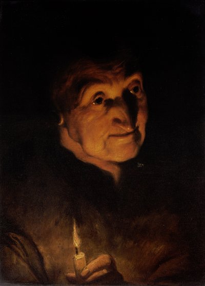 Study of an Old Woman, holding a Candle by Jacob Jordaens